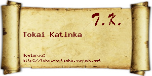Tokai Katinka névjegykártya